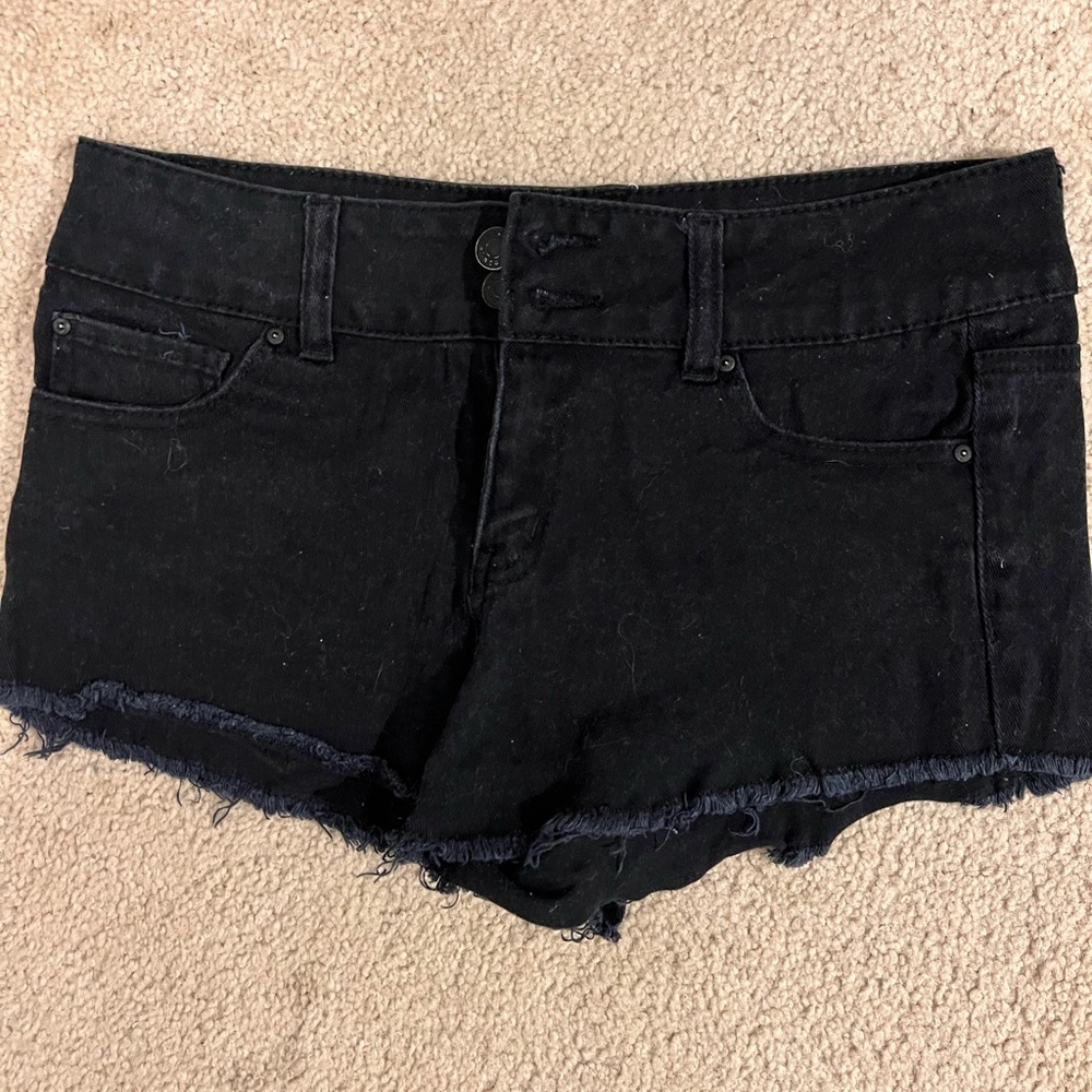 Black Denim Women's Shorts